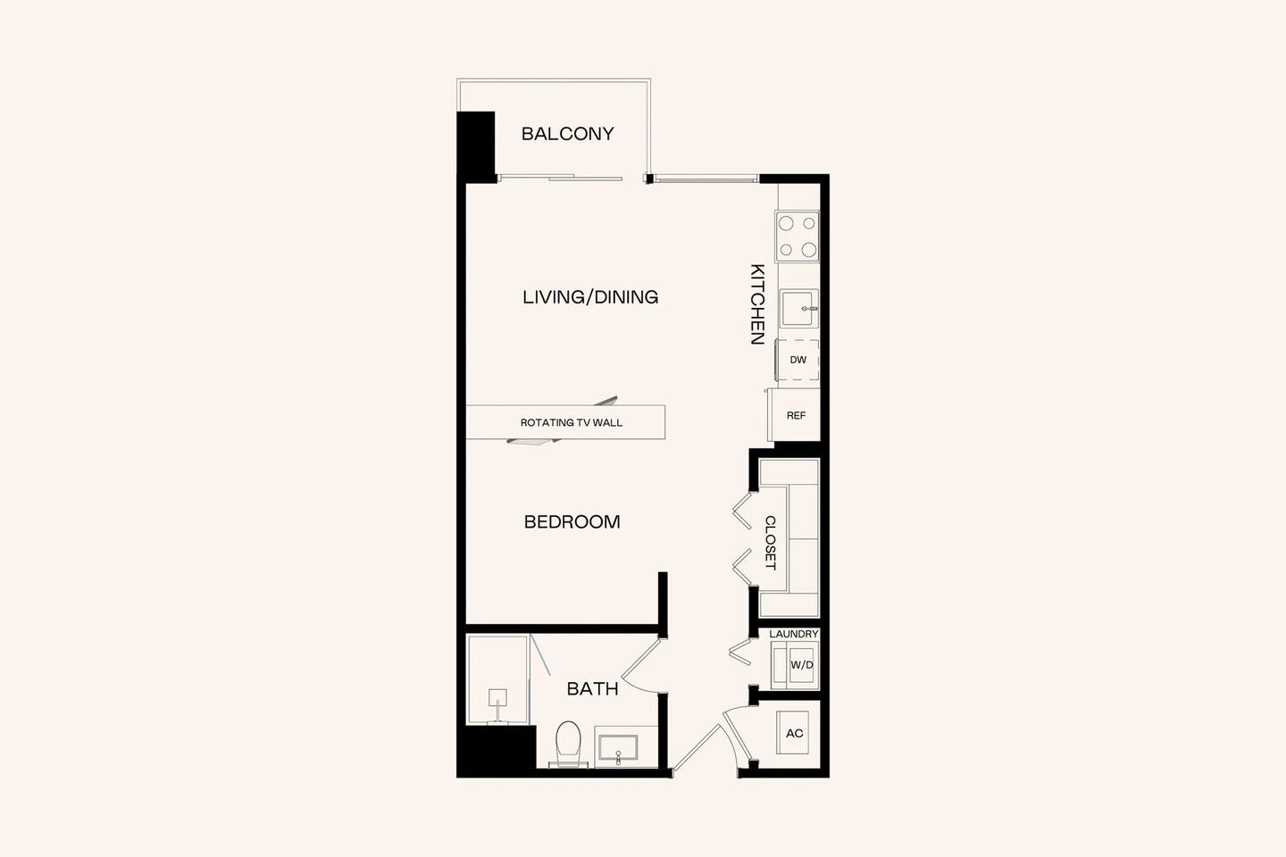 Floorplan diagram for J2.4, showing Studio