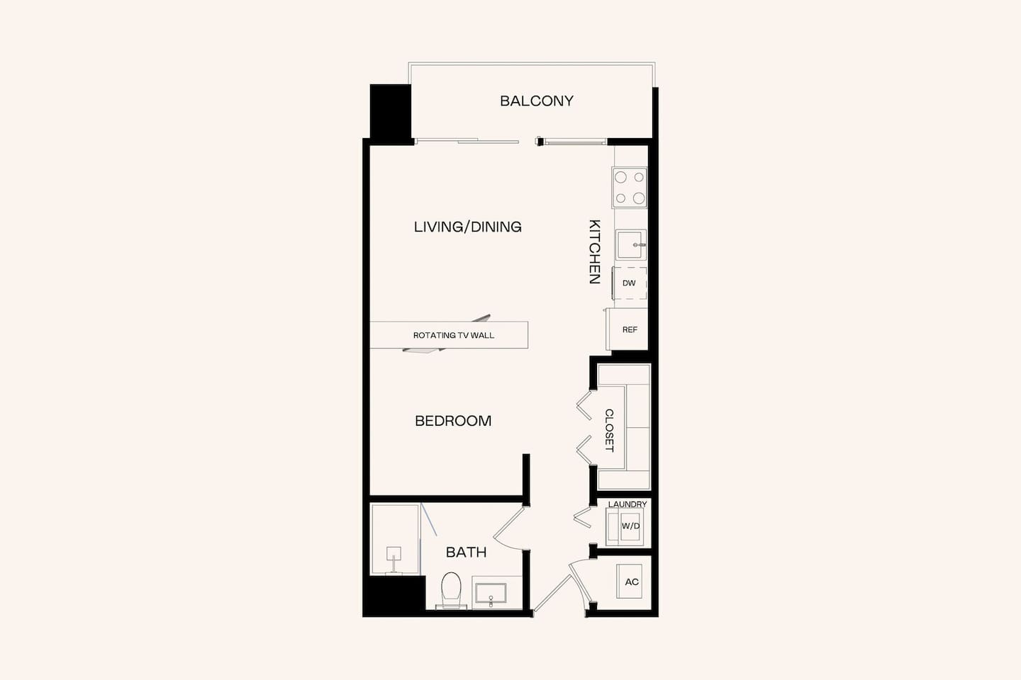 Floorplan diagram for J2.5, showing Studio