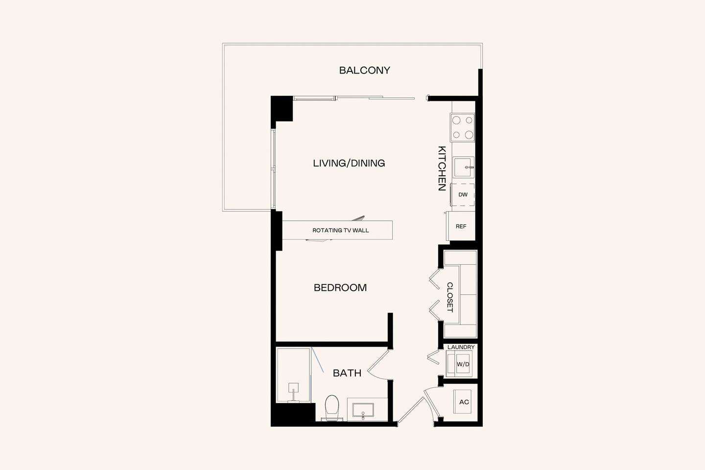 Floorplan diagram for J2.7, showing Studio