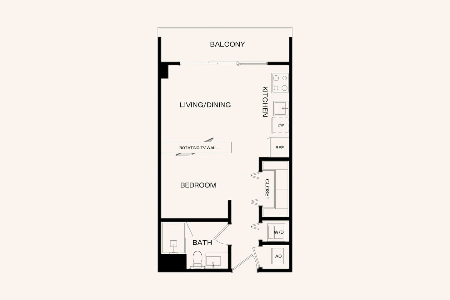 Floorplan diagram for J2, showing Studio