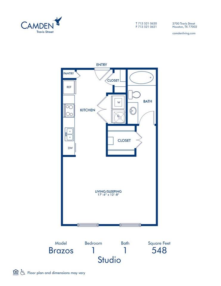 Floorplan diagram for Brazos, showing Studio