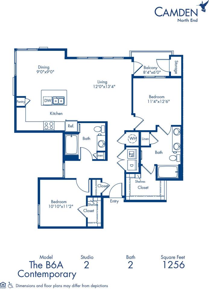 Floorplan diagram for The S3.2, showing Studio