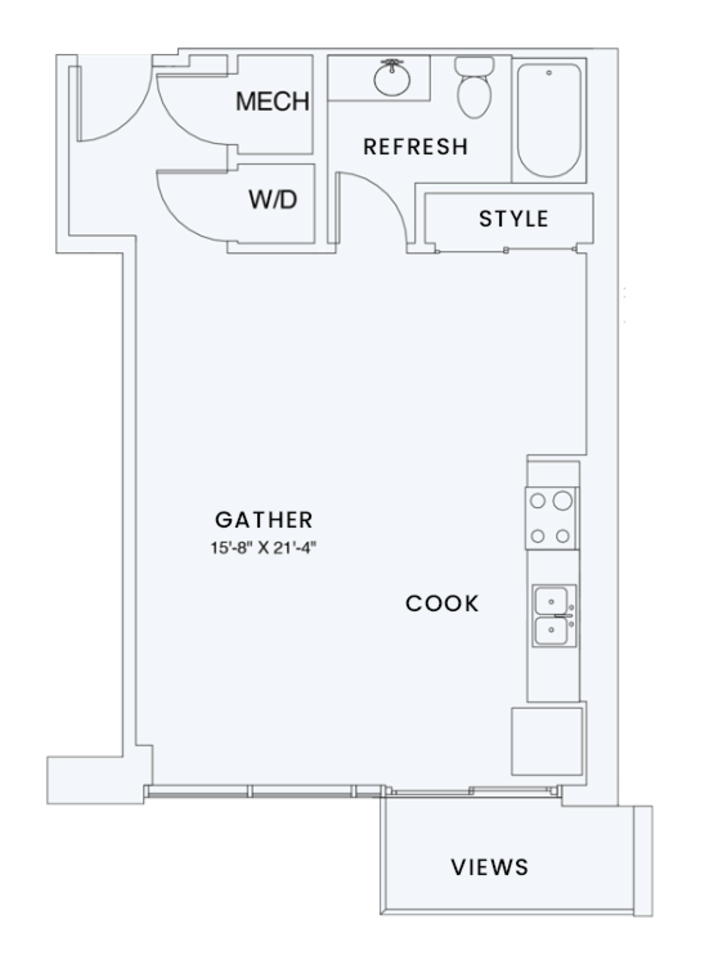Floorplan diagram for S4, showing Studio