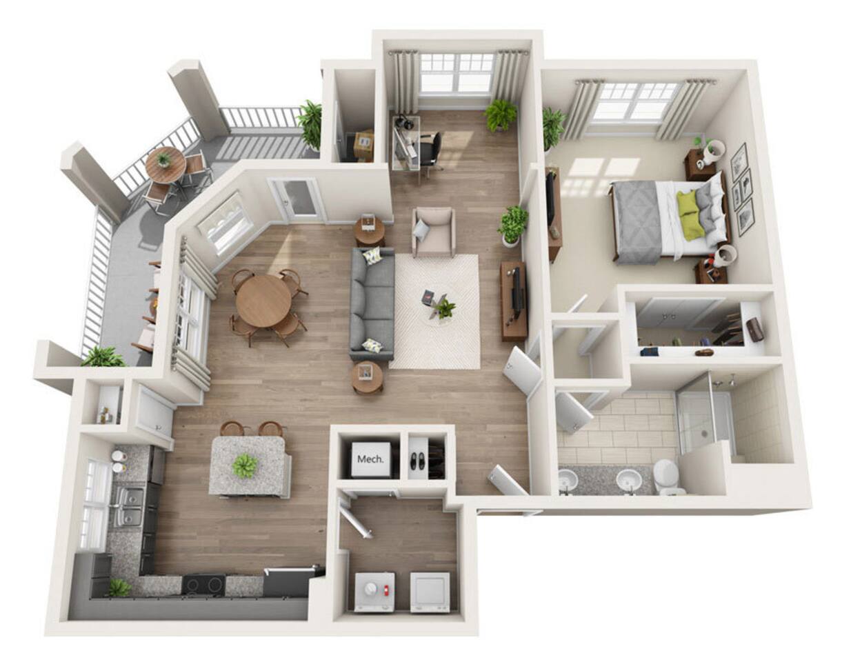 Floorplan diagram for A8, showing 1 bedroom