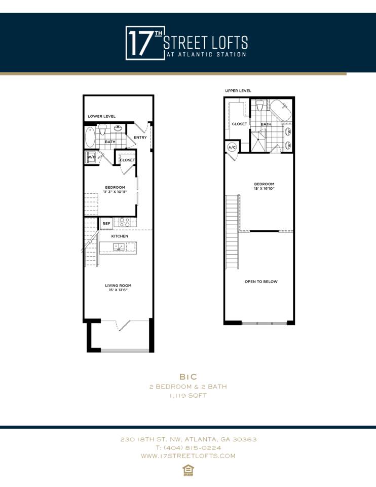 Floorplan diagram for B1C, showing 2 bedroom