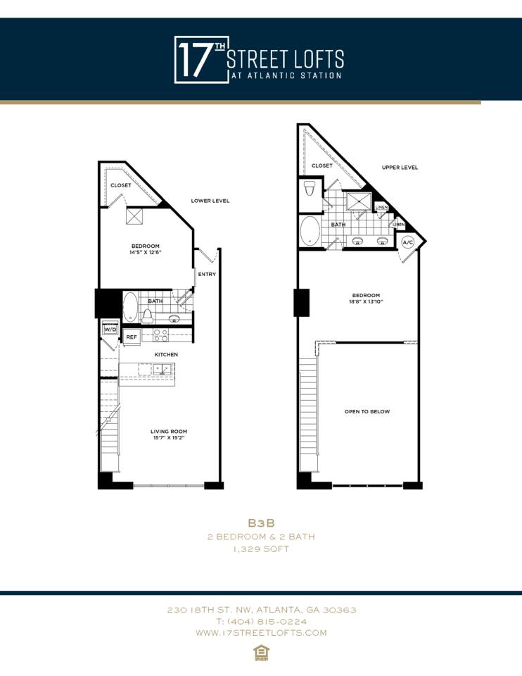 Floorplan diagram for B3B, showing 2 bedroom