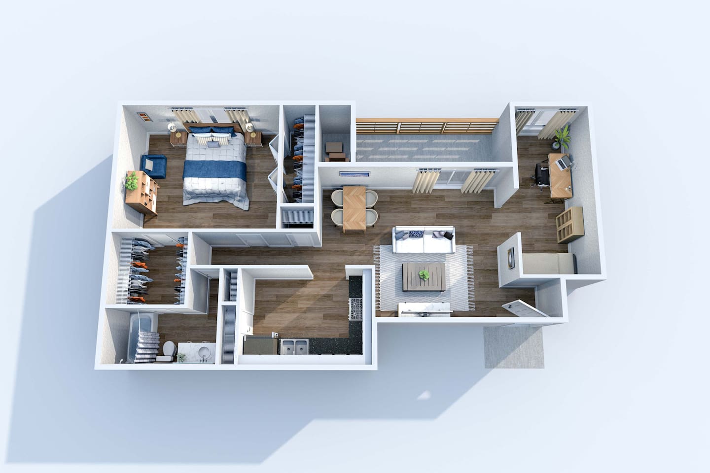 Floorplan diagram for A4, showing 1 bedroom