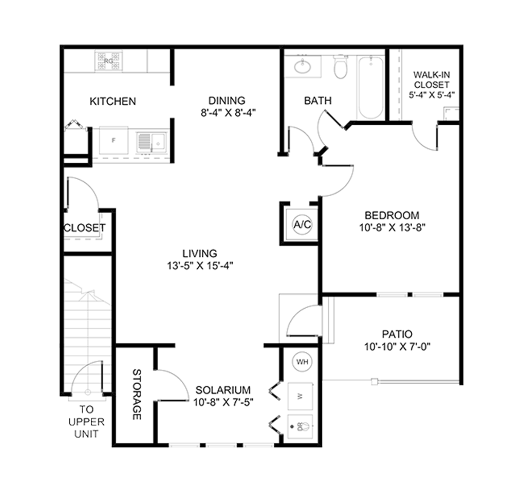 Floorplan diagram for A3, showing 1 bedroom