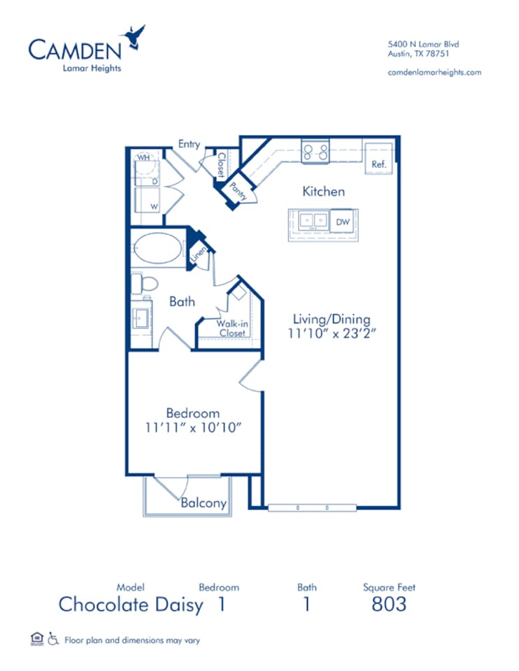 Floorplan diagram for Chocolate Daisy, showing 1 bedroom