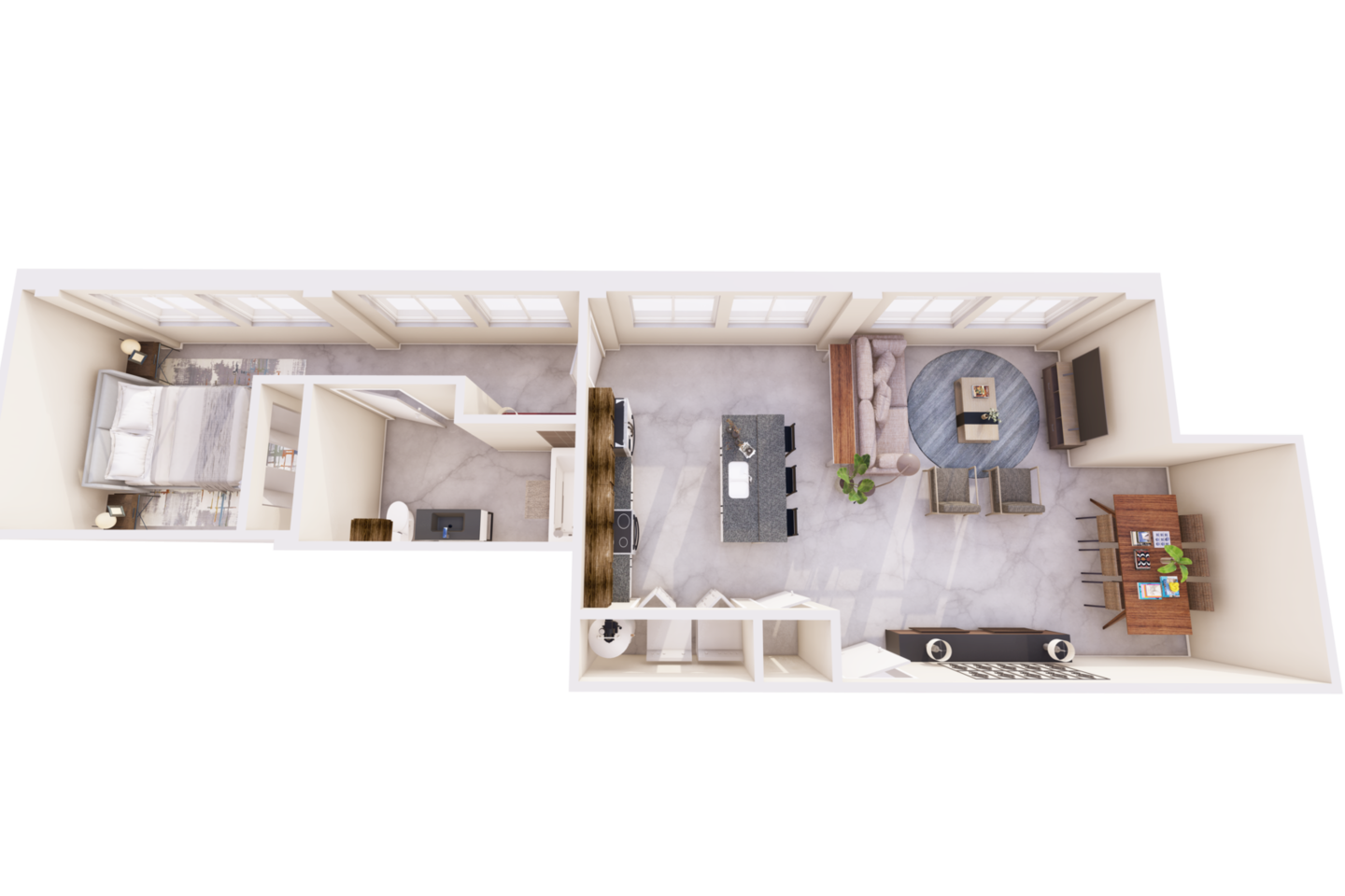 Floorplan diagram for G3, showing 1 bedroom
