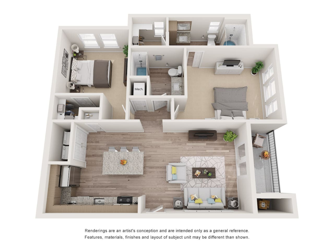 Floorplan diagram for B2.80, showing 2 bedroom