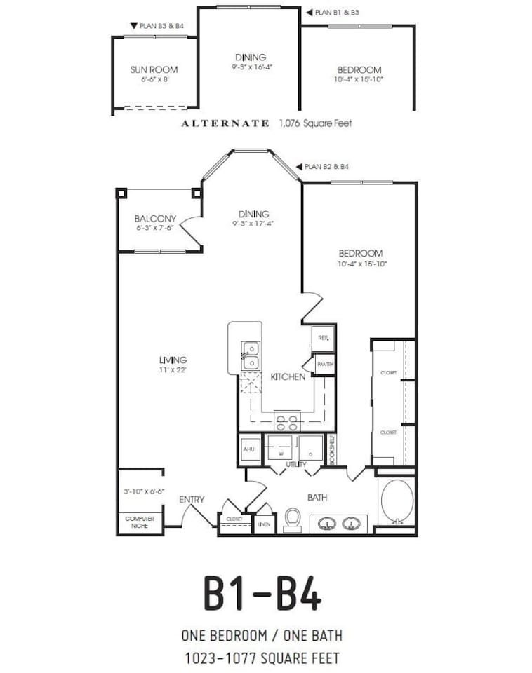 Floorplan diagram for B2, showing 1 bedroom