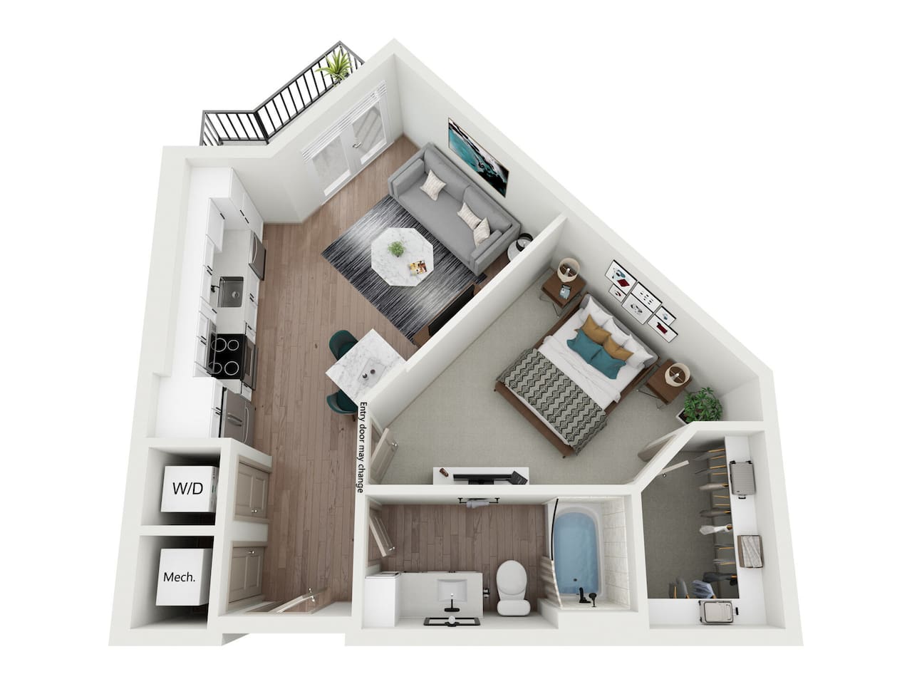 Floorplan diagram for S1S - District Square, showing Studio