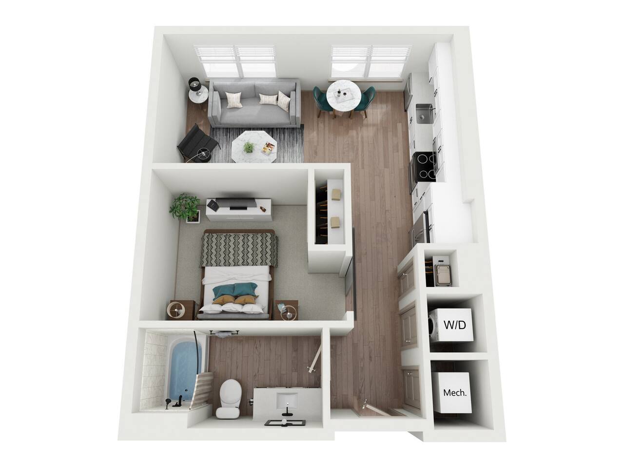 Floorplan diagram for S2S - District Square, showing Studio
