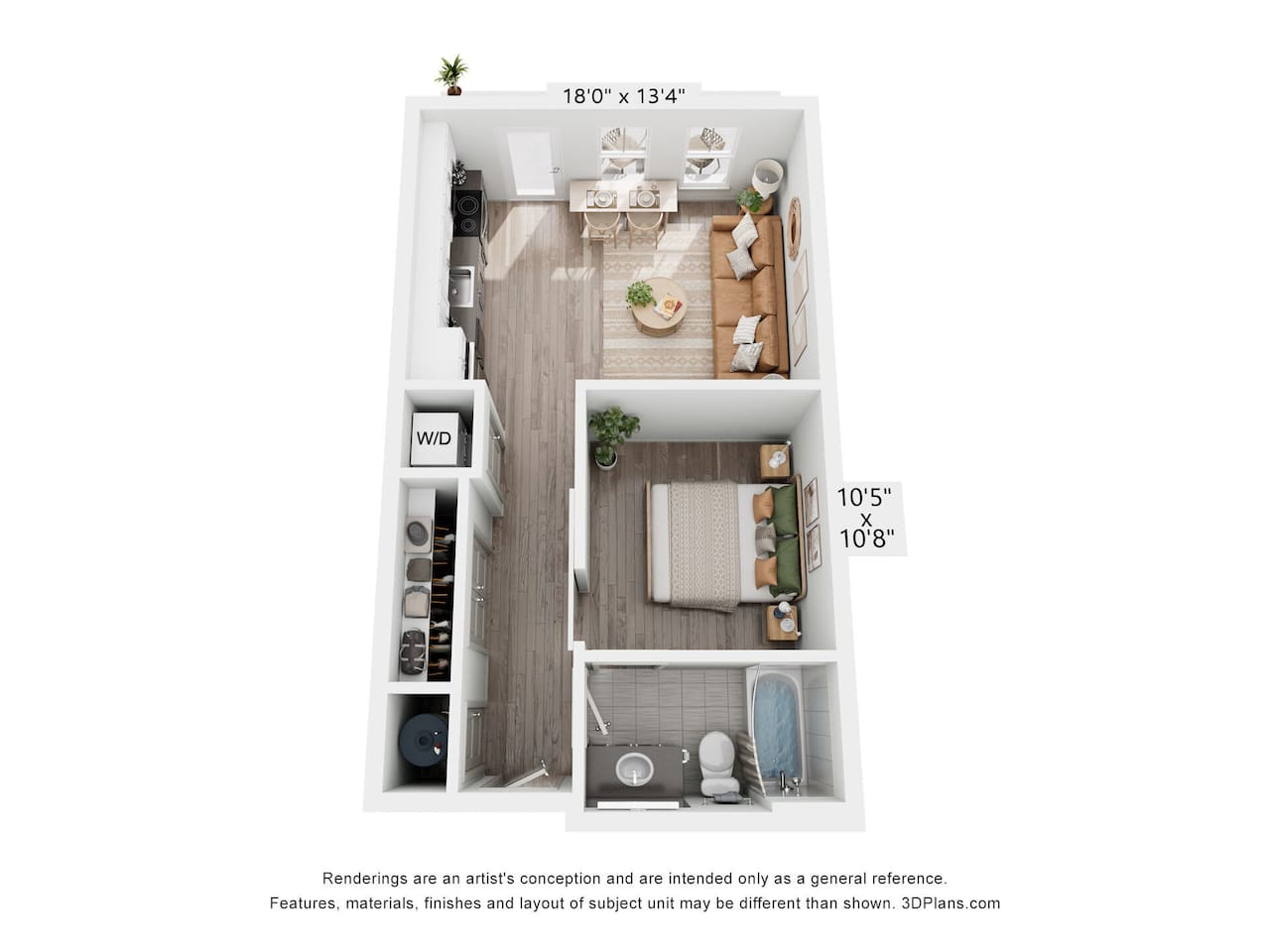 Floorplan diagram for S1, showing Studio