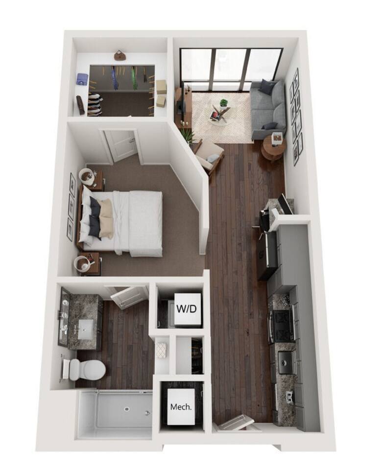 Floorplan diagram for S1, showing Studio