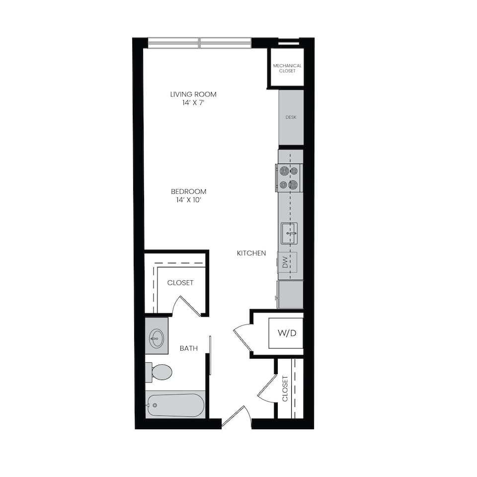 Floorplan diagram for S1, showing Studio