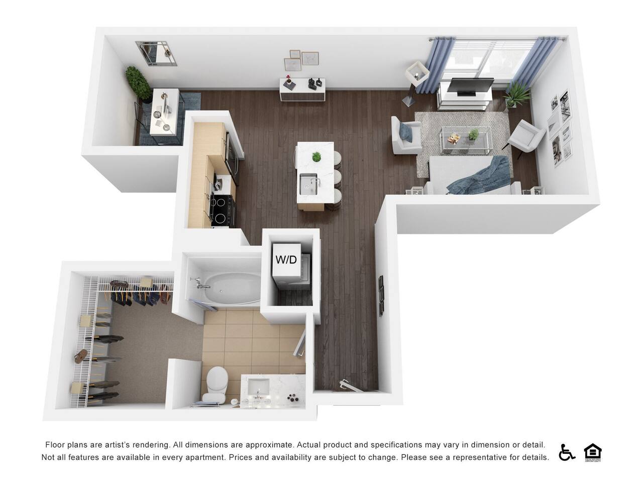 Floorplan diagram for Alyssa, showing Studio