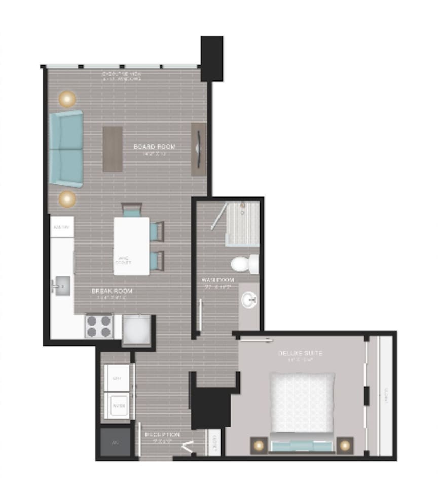 Floorplan diagram for A3, showing 1 bedroom