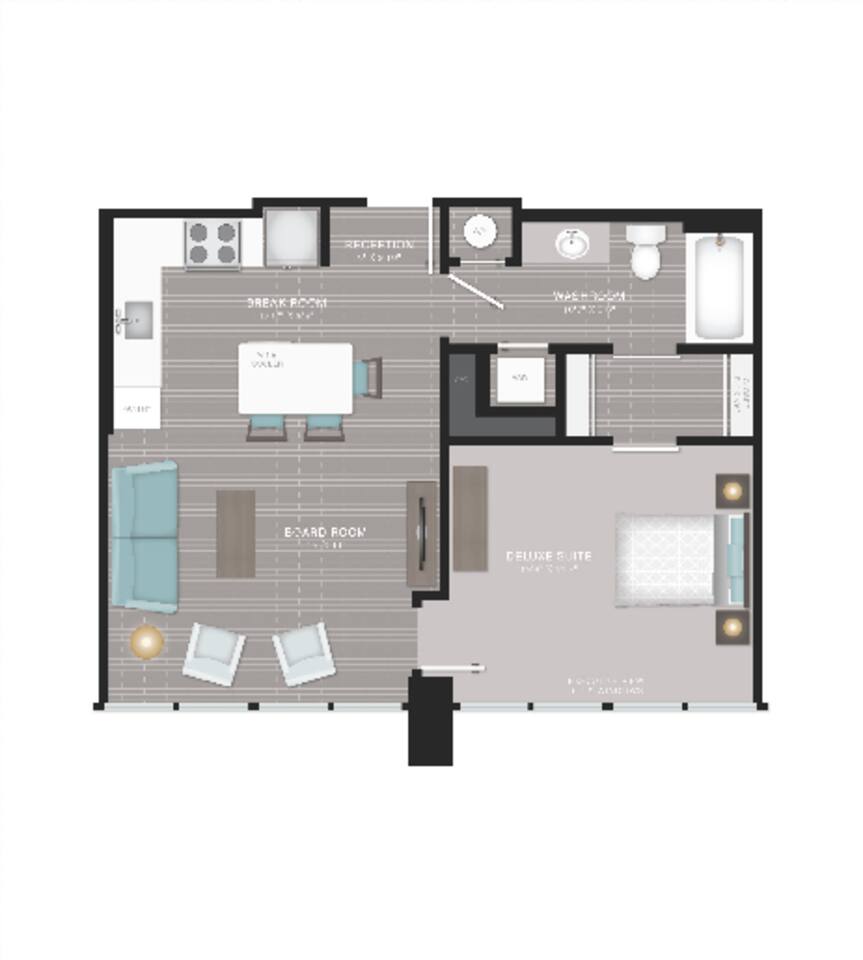Floorplan diagram for A1, showing 1 bedroom