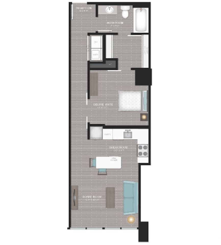Floorplan diagram for A2, showing 1 bedroom