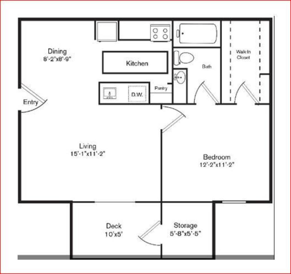 Floorplan diagram for A1, showing 1 bedroom