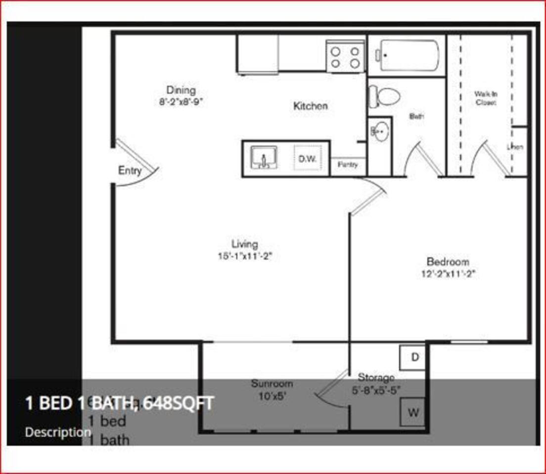 Floorplan diagram for A2, showing 1 bedroom