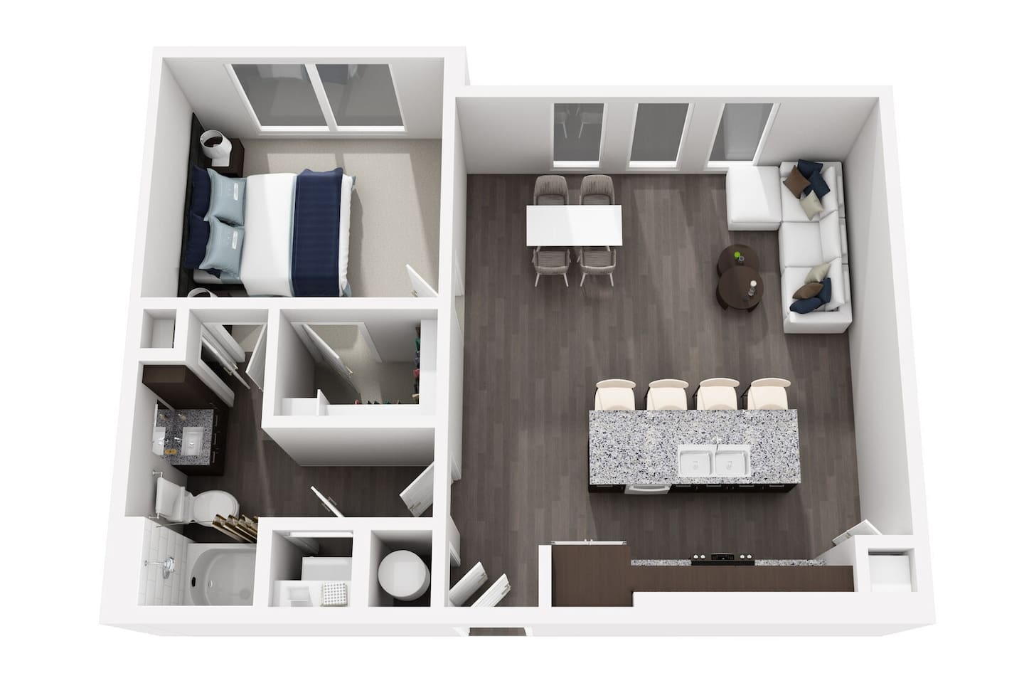 Floorplan diagram for A5, showing 1 bedroom