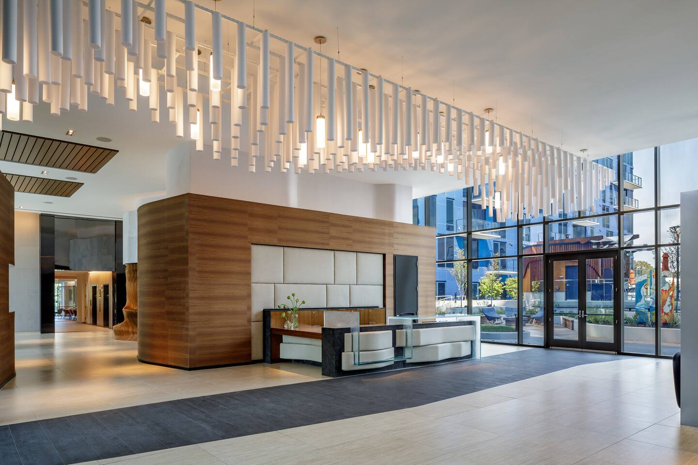 Exterior of Exo, an Airbnb-friendly apartment in Reston, VA