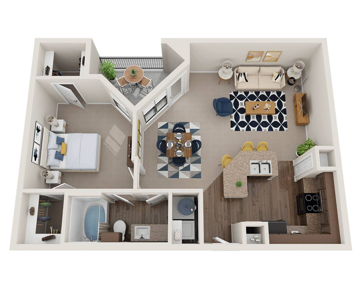 Floorplan diagram for A1G, showing 1 bedroom