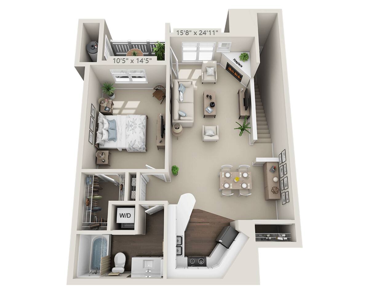Floorplan diagram for Sequoia 2, showing 1 bedroom