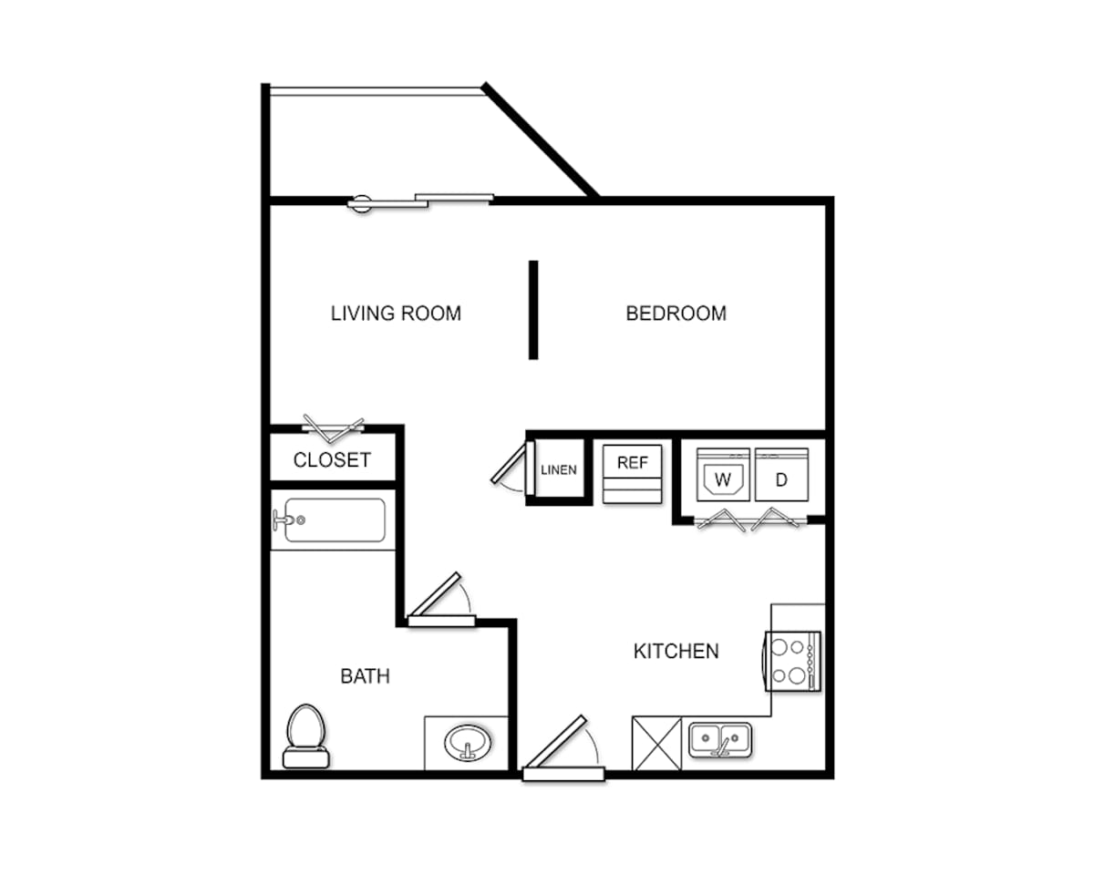 Floorplan diagram for Miranda (E1D), showing Studio