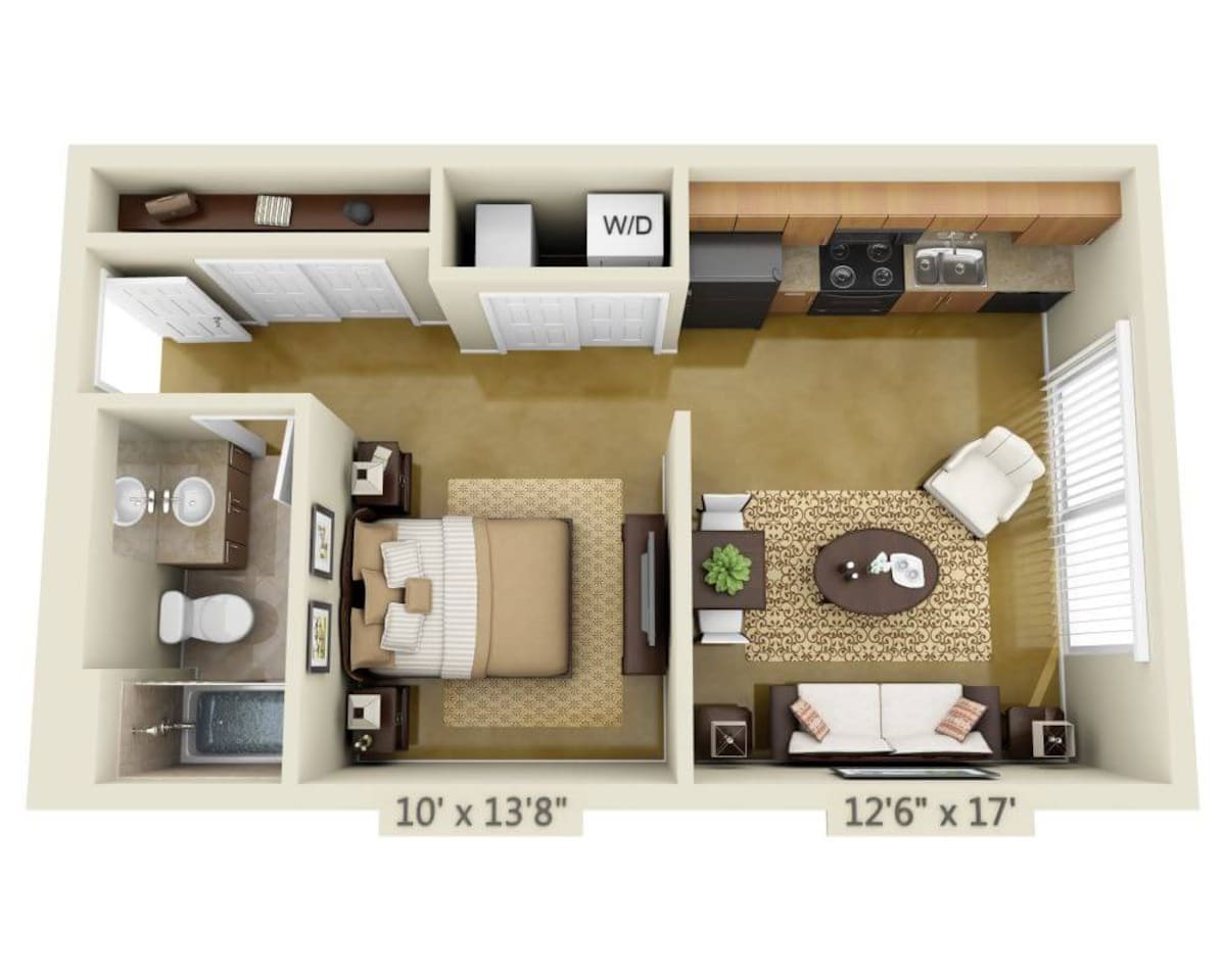 Floorplan diagram for Marti (E1), showing Studio