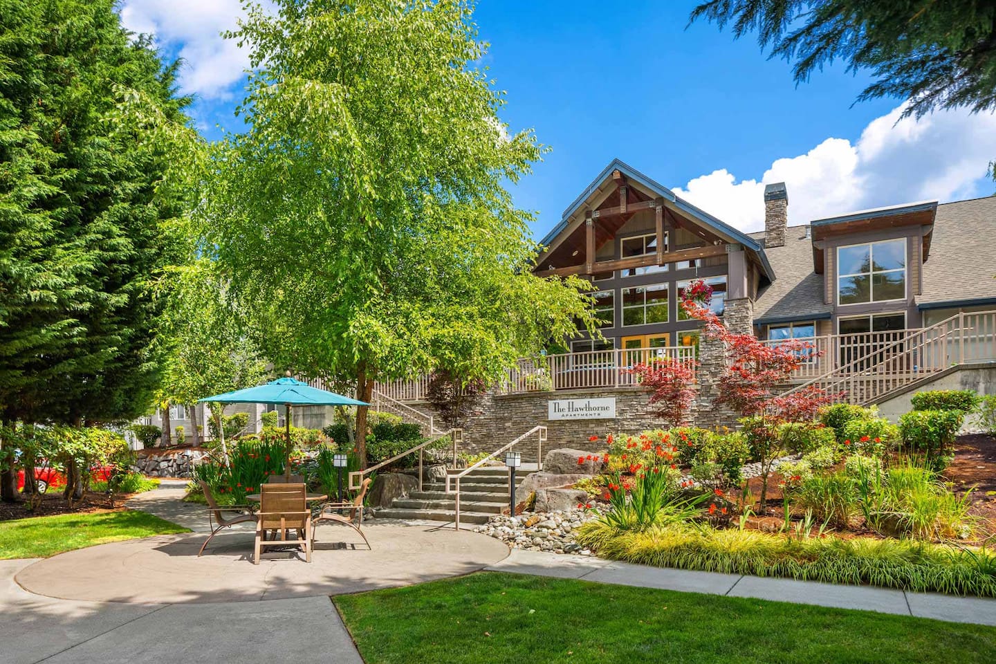 Alternate view of The Hawthorne Apartments, an Airbnb-friendly apartment in Mill Creek, WA