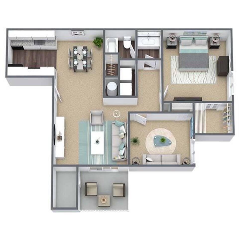 Floorplan diagram for Cedarwood, showing 1 bedroom