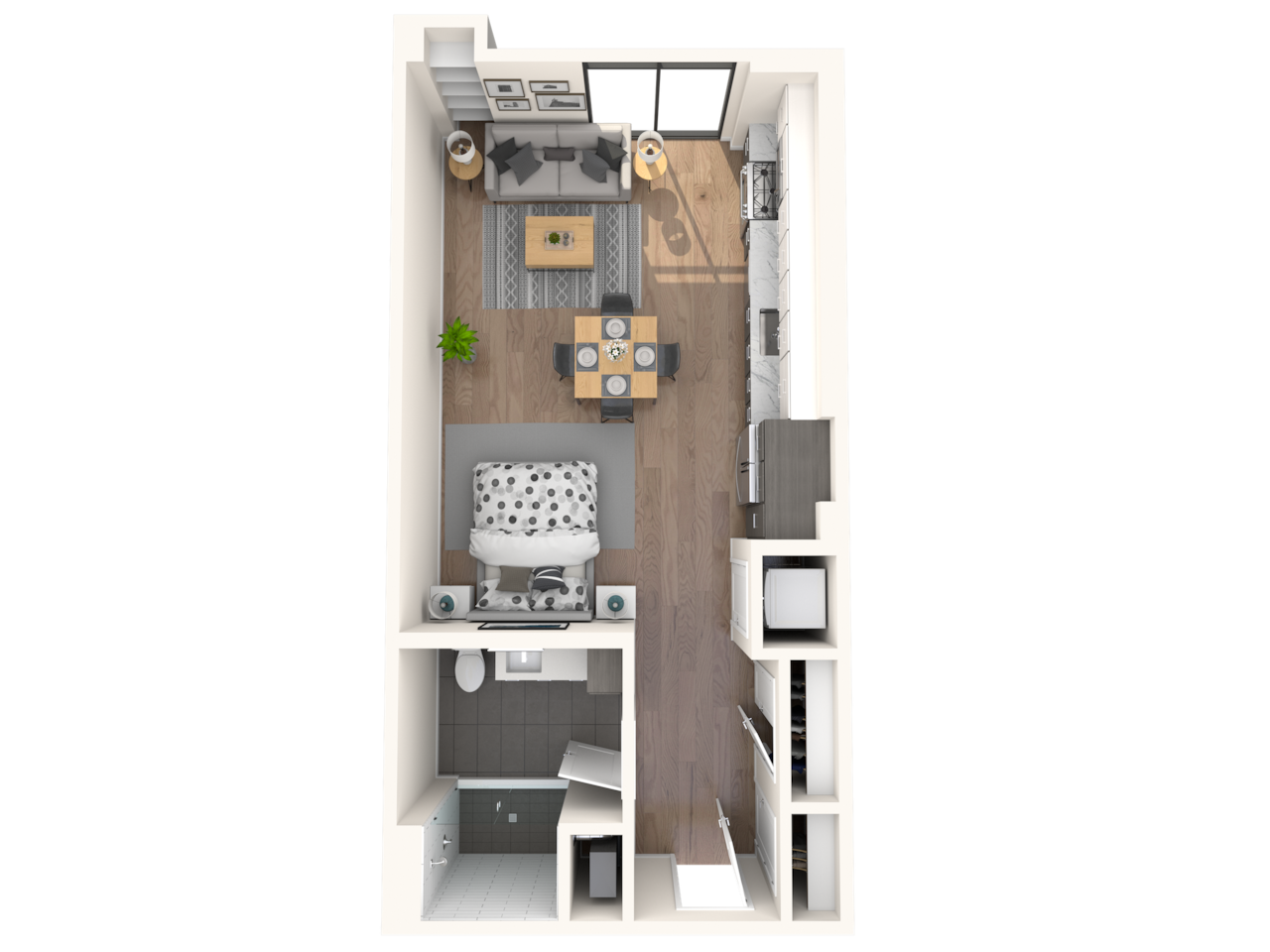 Floorplan diagram for S1, showing Studio