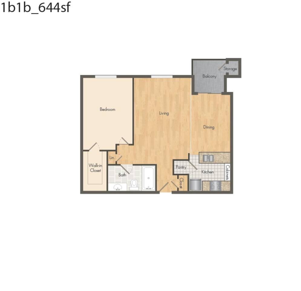 Floorplan diagram for A3, showing 1 bedroom