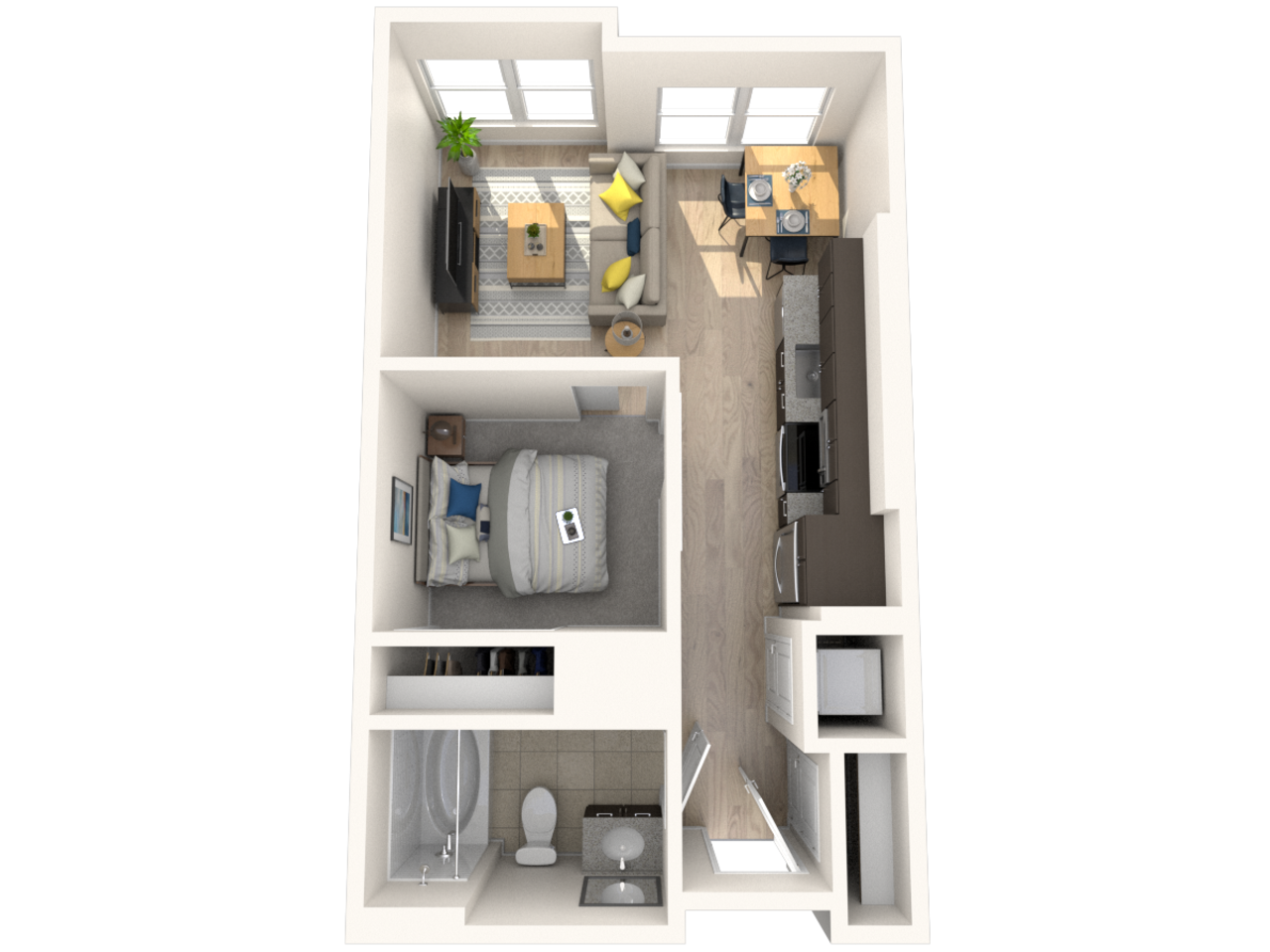 Floorplan diagram for S1, showing Studio