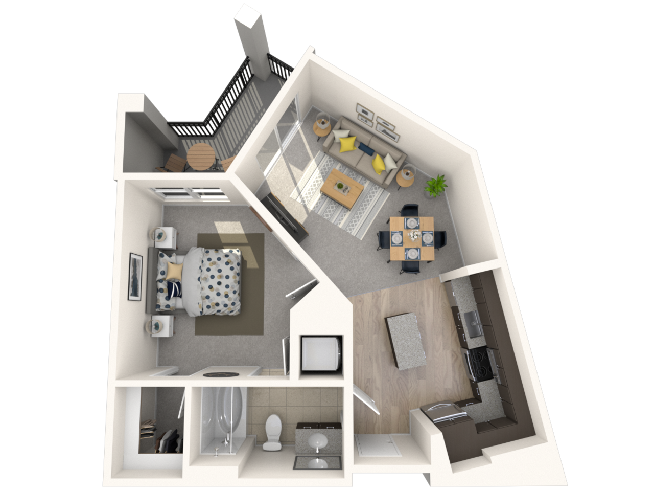 Floorplan diagram for A2, showing 1 bedroom