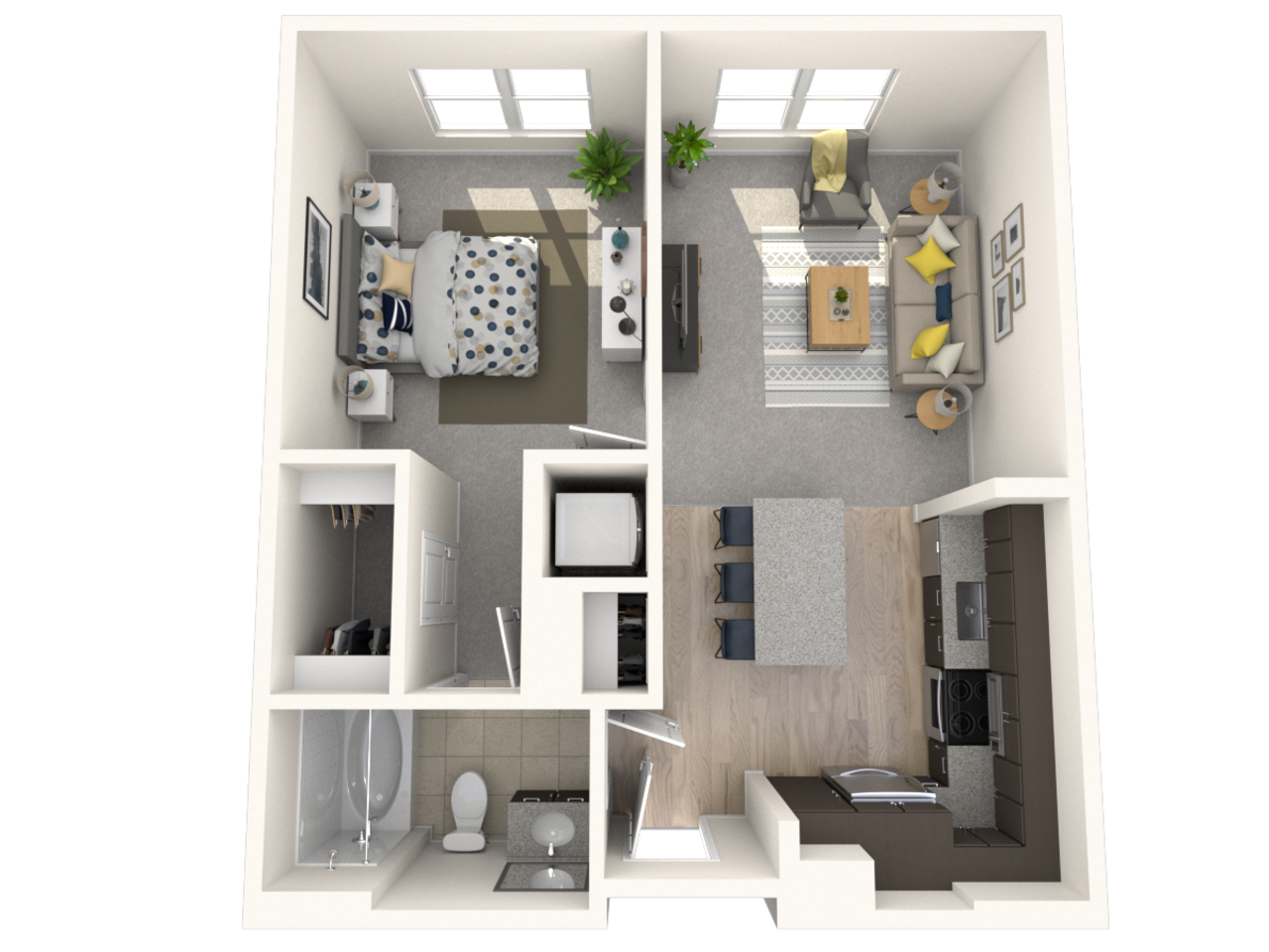 Floorplan diagram for A4, showing 1 bedroom
