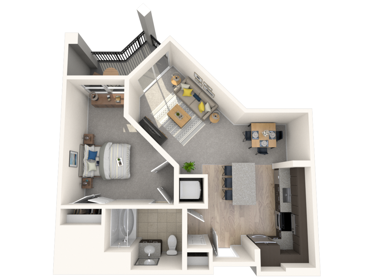 Floorplan diagram for A9, showing 1 bedroom