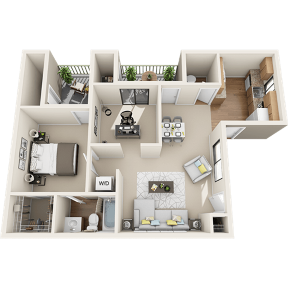 Floorplan diagram for Retreat, showing 1 bedroom