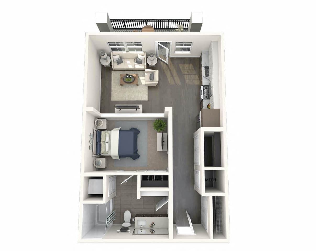 Floorplan diagram for S1, showing Studio