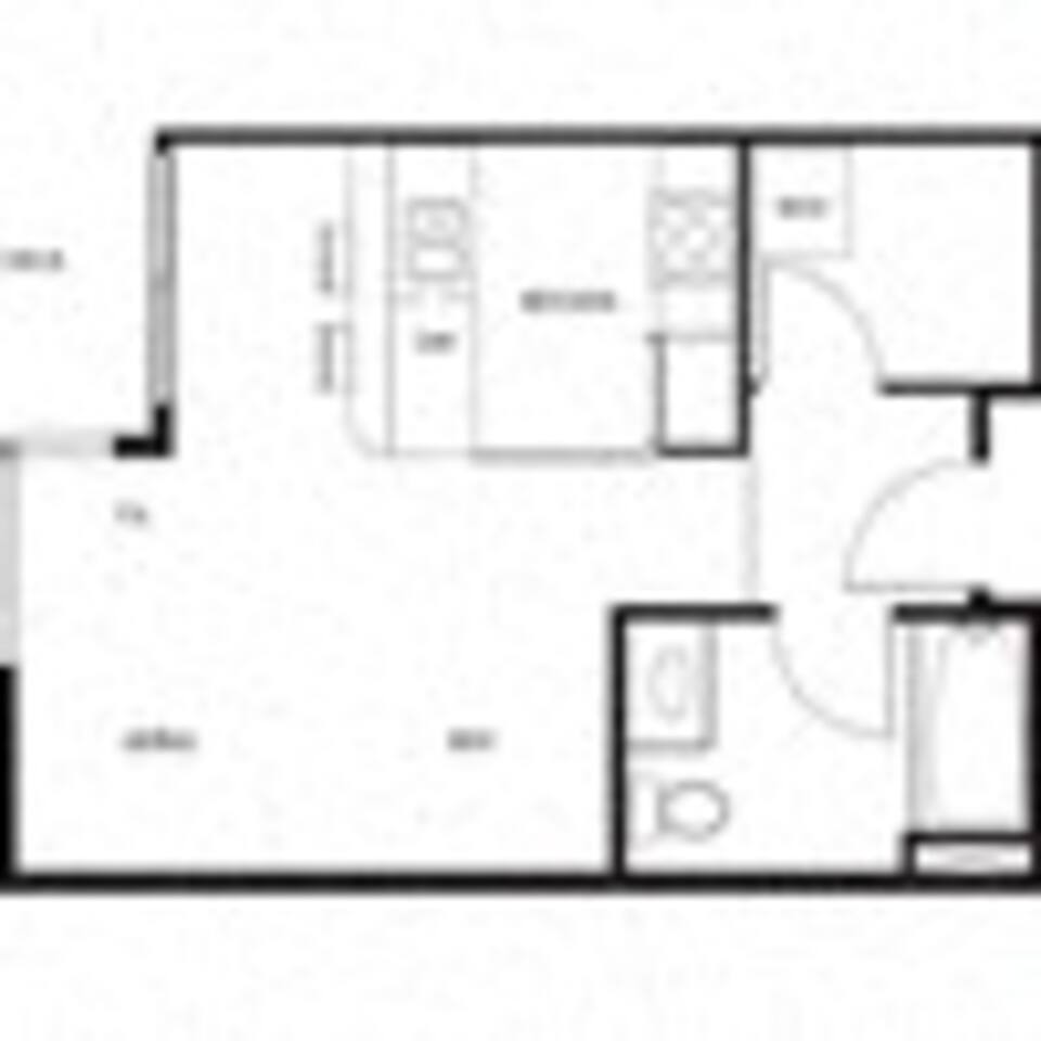 Floorplan diagram for Lite Renovation - 413, showing Studio