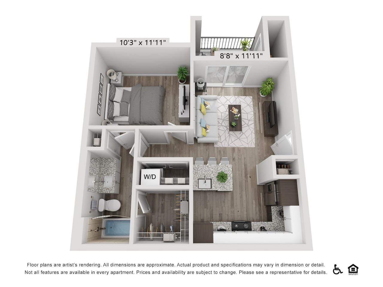 Floorplan diagram for A2, showing 1 bedroom