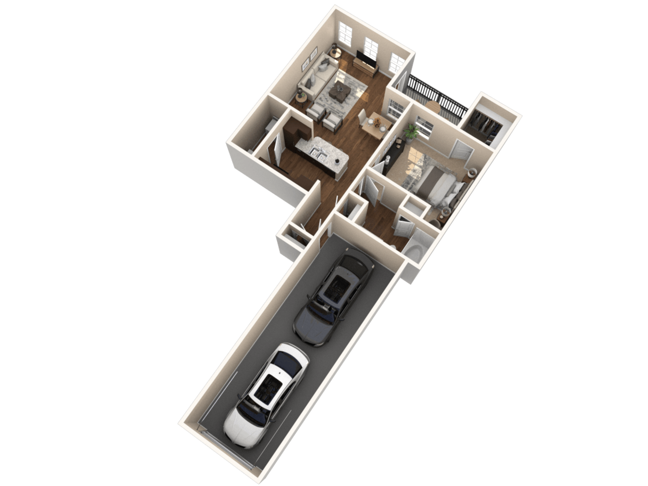 Floorplan diagram for A 1 Lower, showing 1 bedroom