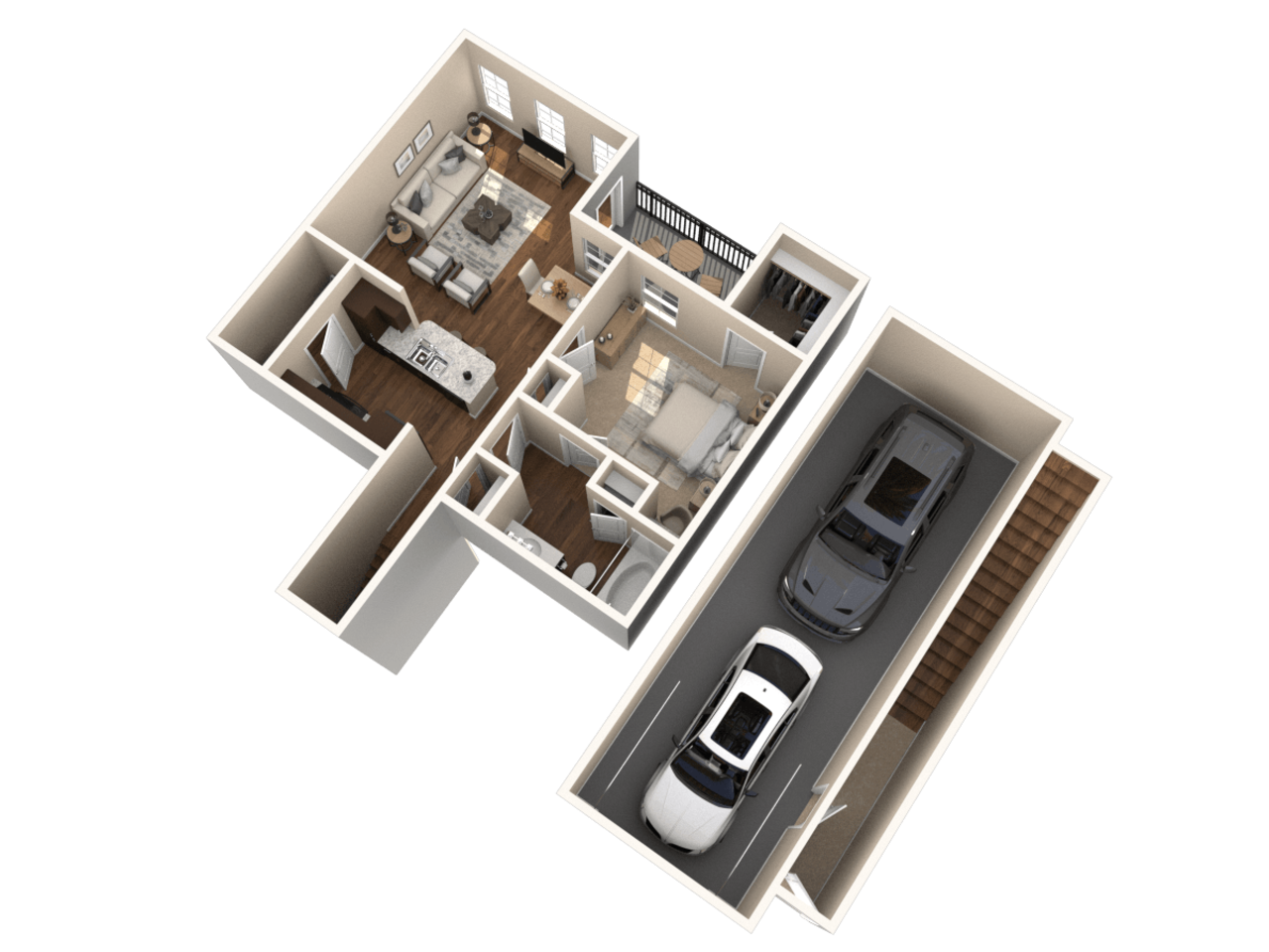 Floorplan diagram for A 1 Upper, showing 1 bedroom