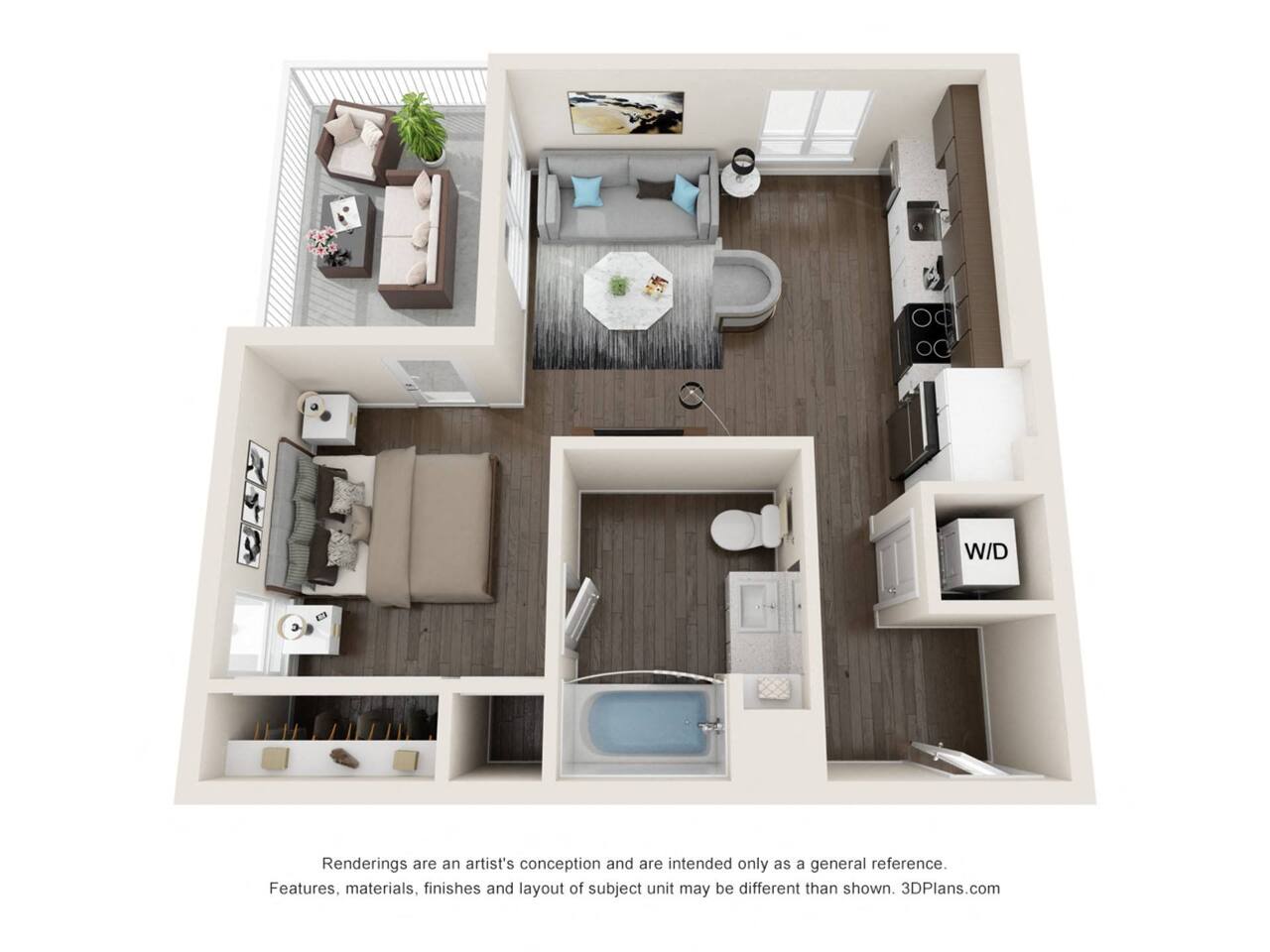 Floorplan diagram for Studio, showing Studio