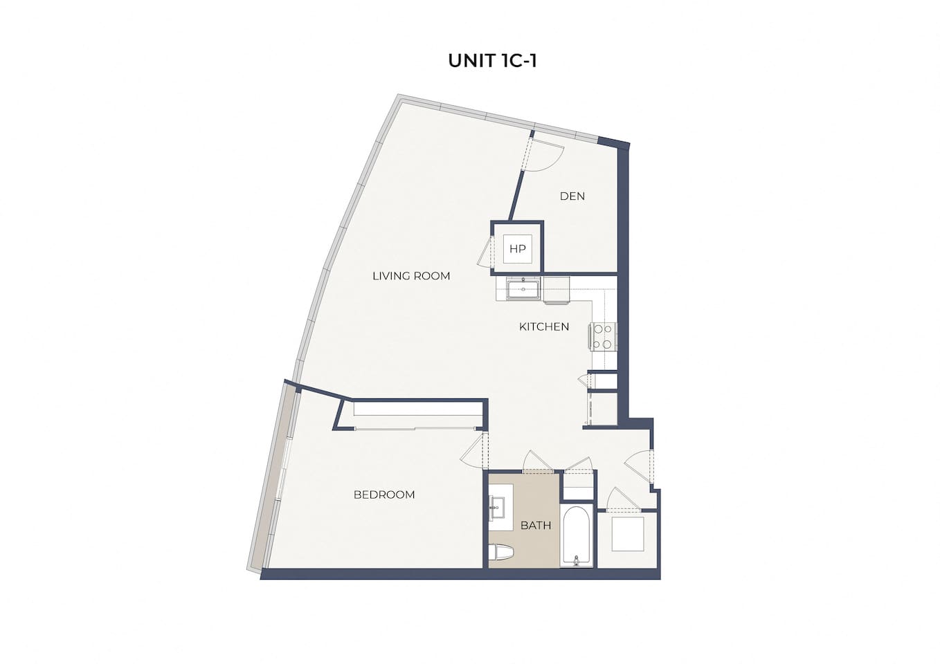 Floorplan diagram for A5, showing 1 bedroom