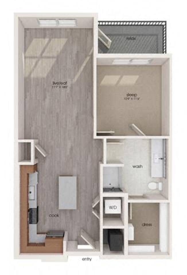 Floorplan diagram for A06, showing 1 bedroom